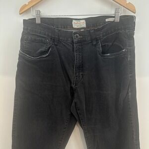 Weatherproof Vintage Jeans Mens 36x30 Black Denim Stretch Straight Leg‎ Mid Rise